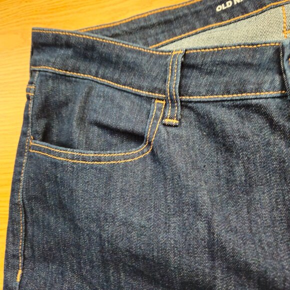 Old Navy Wow Loose fit high rise dark wash Jeans womens size 14 ( 34x26 ) - Picture 5 of 11